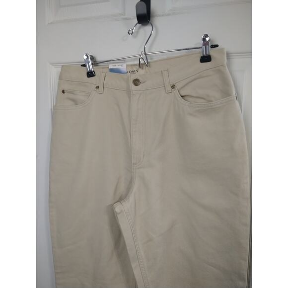 Jones Sport Woman 14 Jeans Classic Fit Tan Straight Casual Denim Pant - Picture 2 of 8